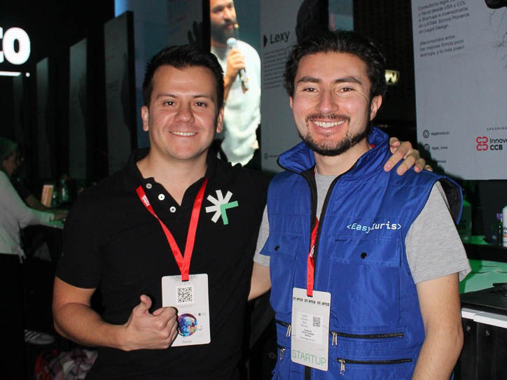 Socio de Legalnova Daniel Acosta y Socio de Recu Javier Silva en el evento de startco 2022